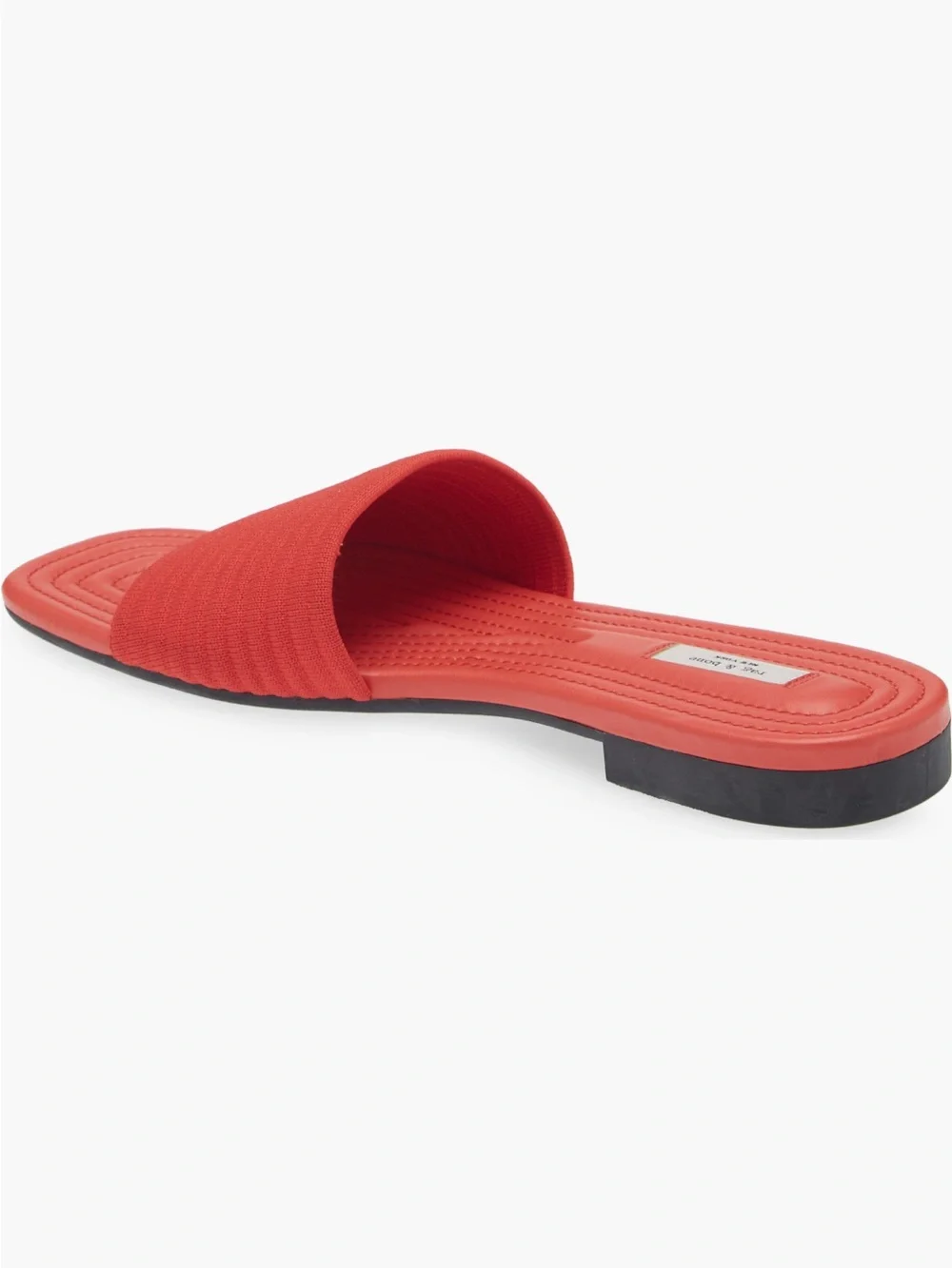 rag & bone Ellis Red Ribbed Slide Sandals size 40